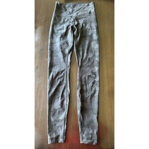 Lululemon Camo Deep Coal Black Wunder Under Full Luxtreme Leggings Sz 4 28”